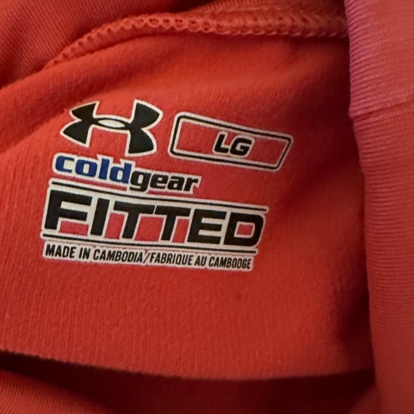 Women’s Under Armour Deep Pink Long Sleeve Turtleneck Base-layer size L #1778 - Picture 6 of 7